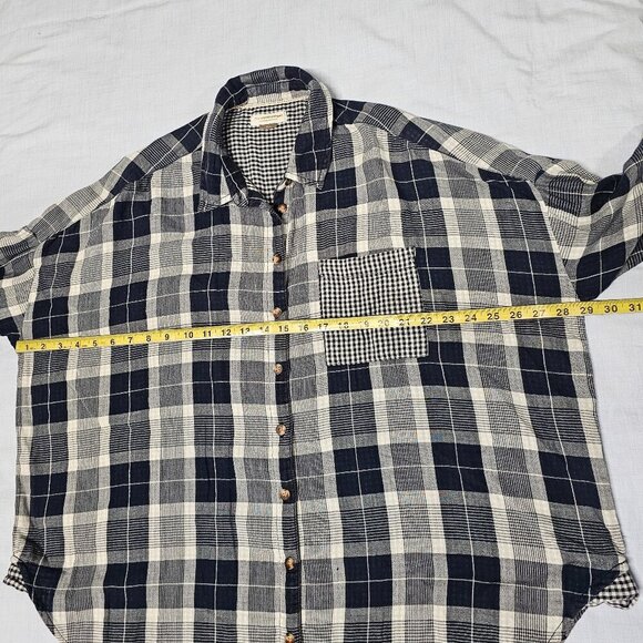Anthropologie Pilcro The Bo Plaid Relaxed Top Blouse Shirt Size M/L - Picture 8 of 16